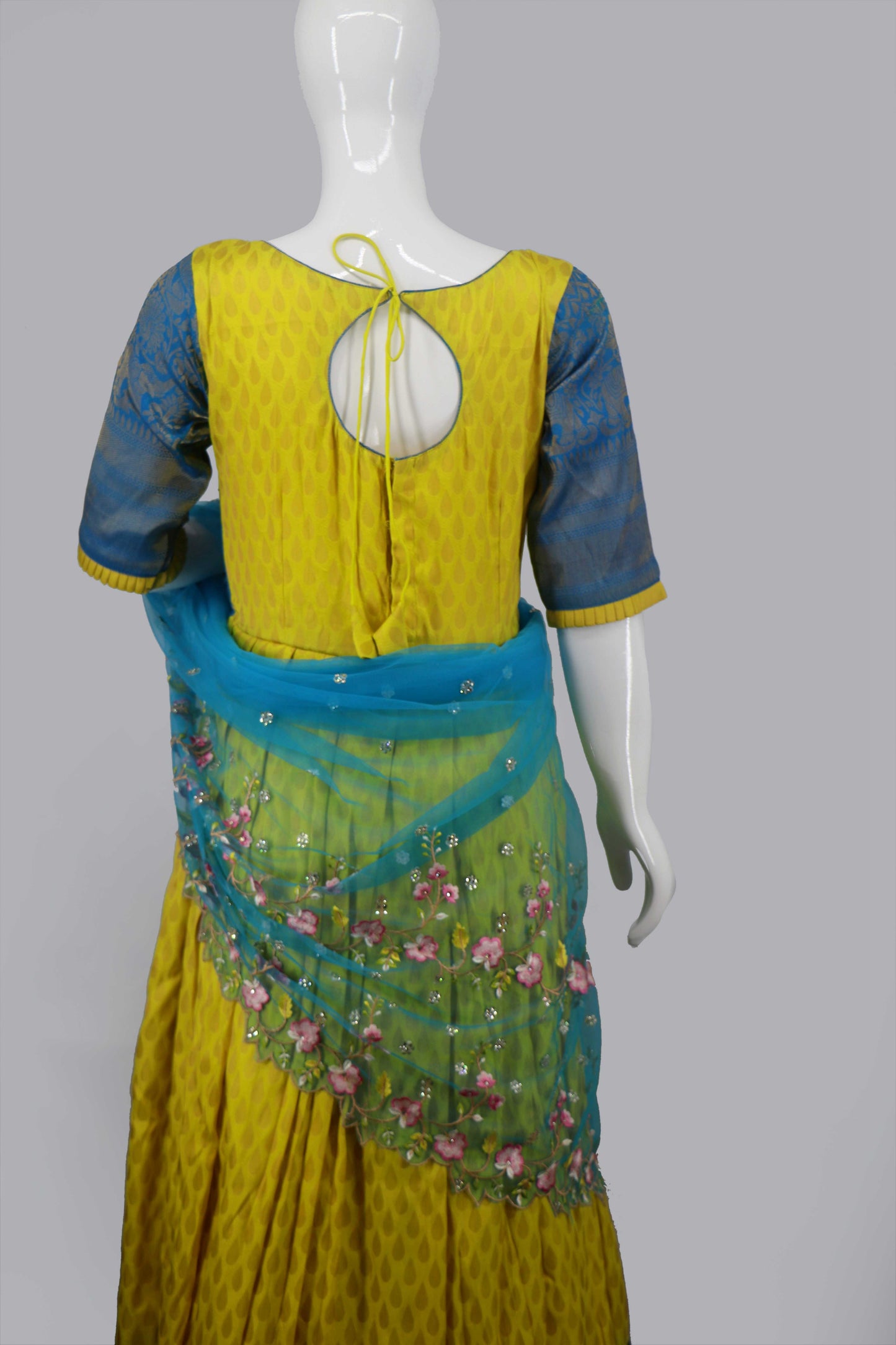 Midnight Bloom – Navy Blue Sequin Lehenga Set