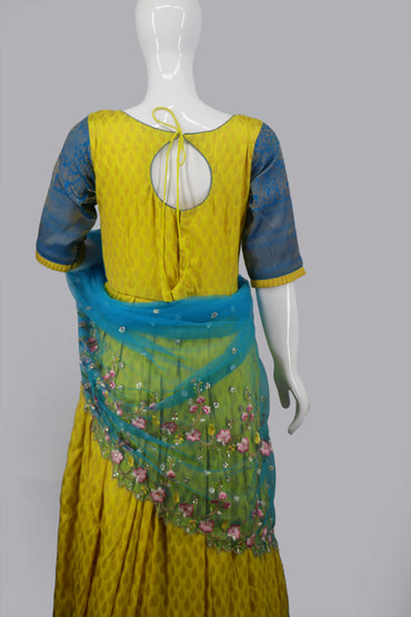 Midnight Bloom – Navy Blue Sequin Lehenga Set