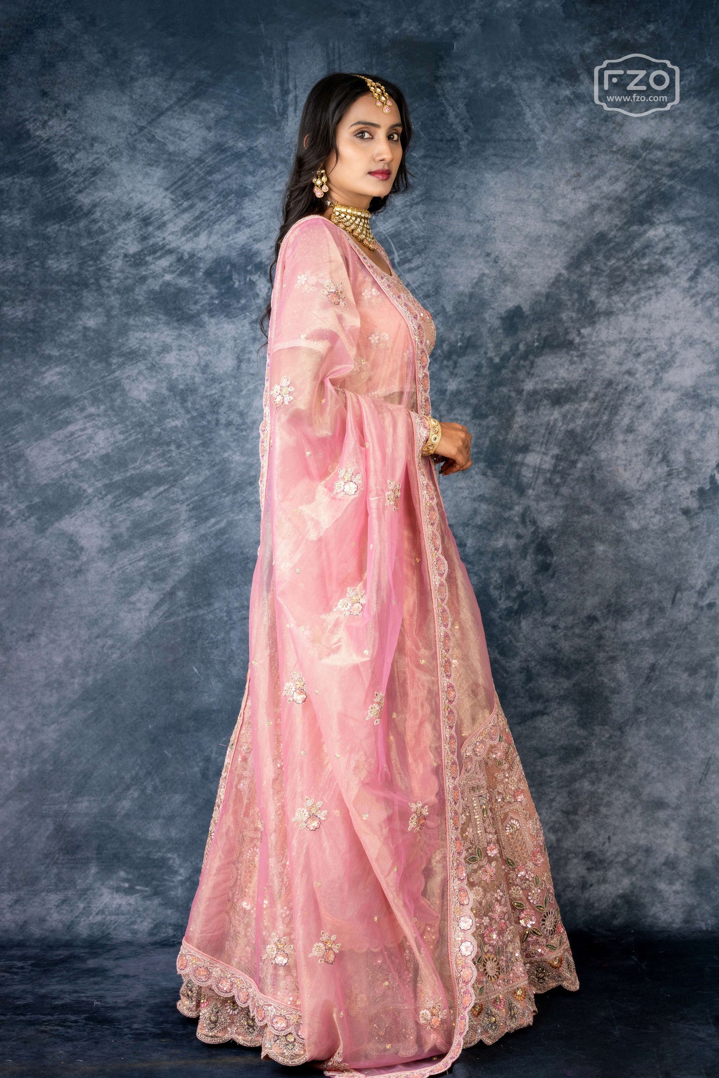 Blush Royal – Pink Heavy Embroidered Bridal Lehenga for Weddings & Receptions