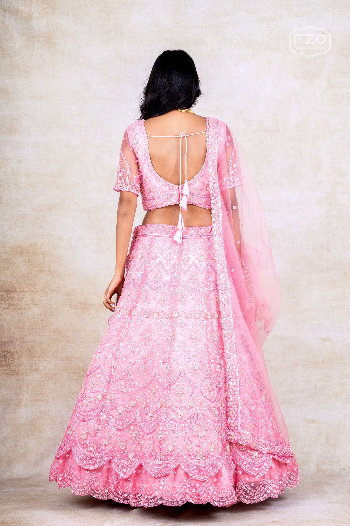 Blush Royale – Pink Heavy Embroidered Lehenga – Bridal & Festive Wear