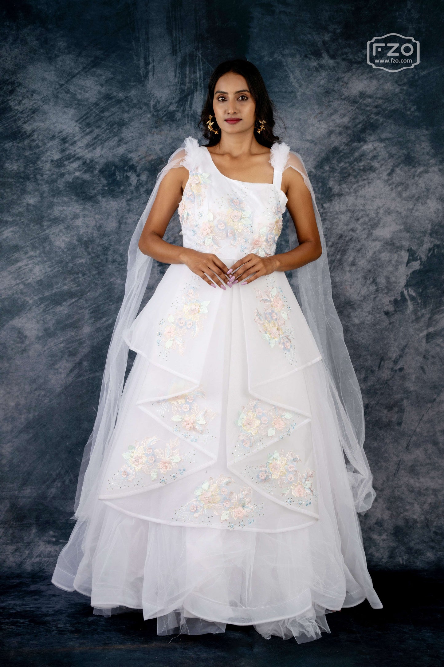 Celestial Elegance White Bridal Gown