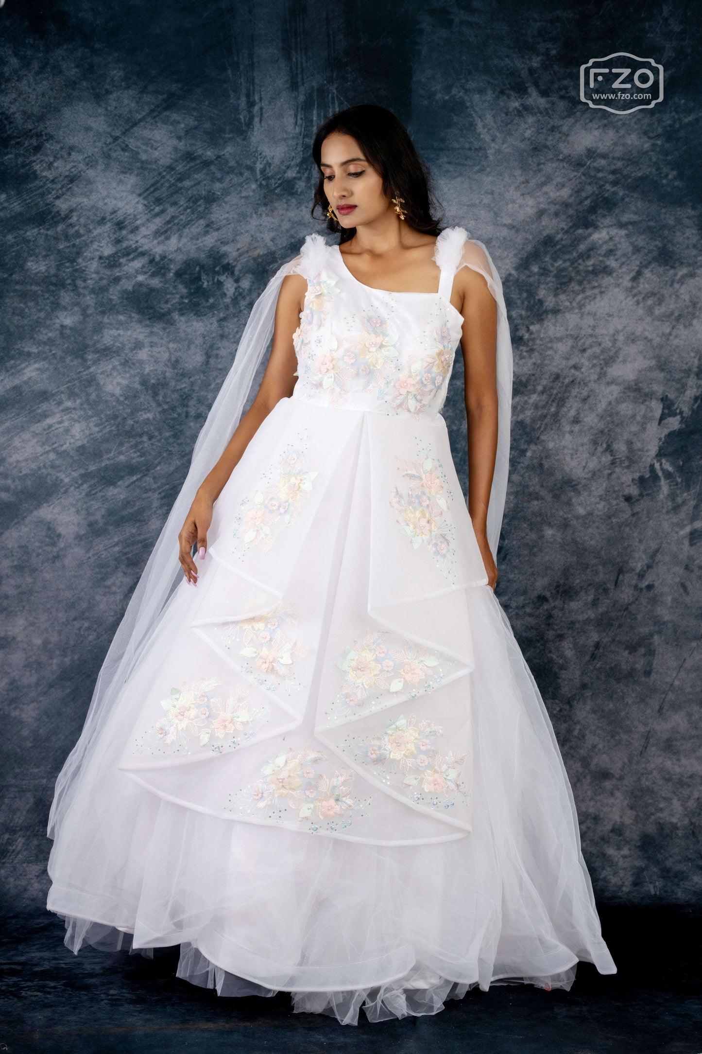 Celestial Elegance White Bridal Gown