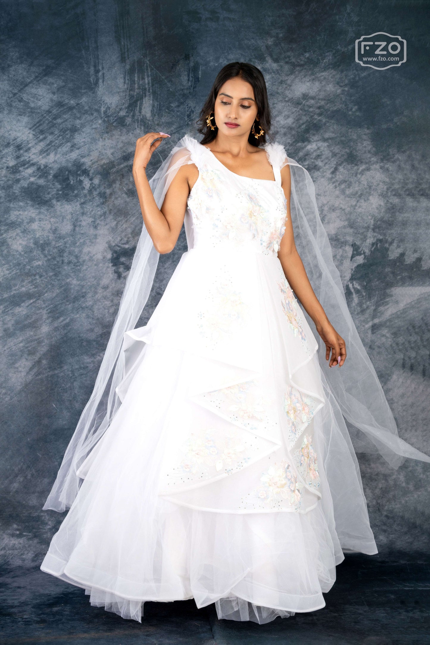Celestial Elegance White Bridal Gown