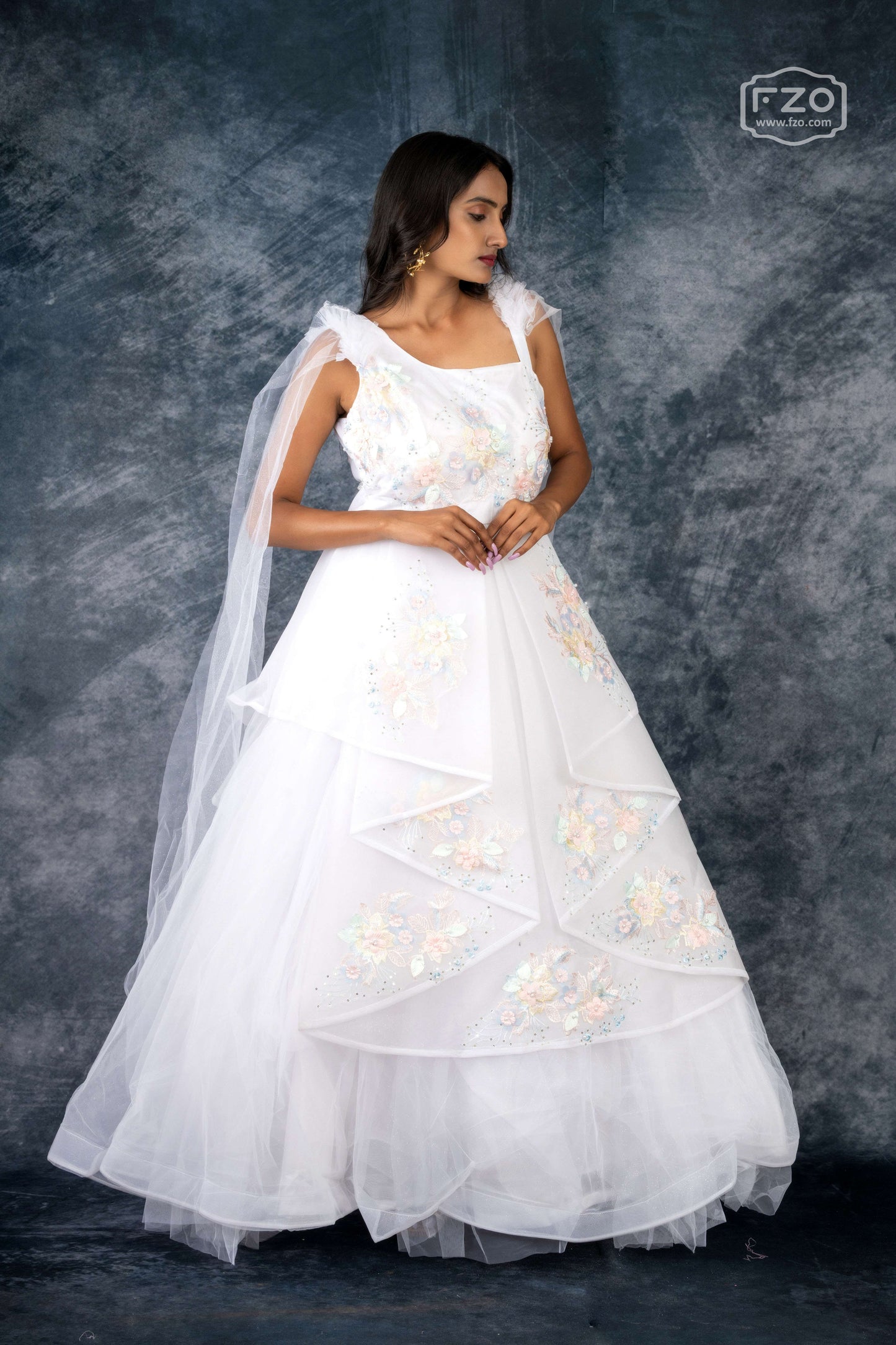 Celestial Elegance White Bridal Gown