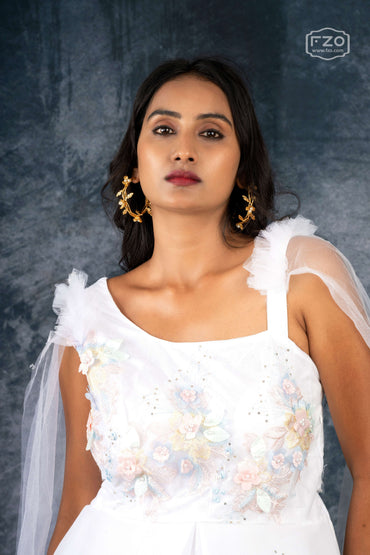 Celestial Elegance White Bridal Gown