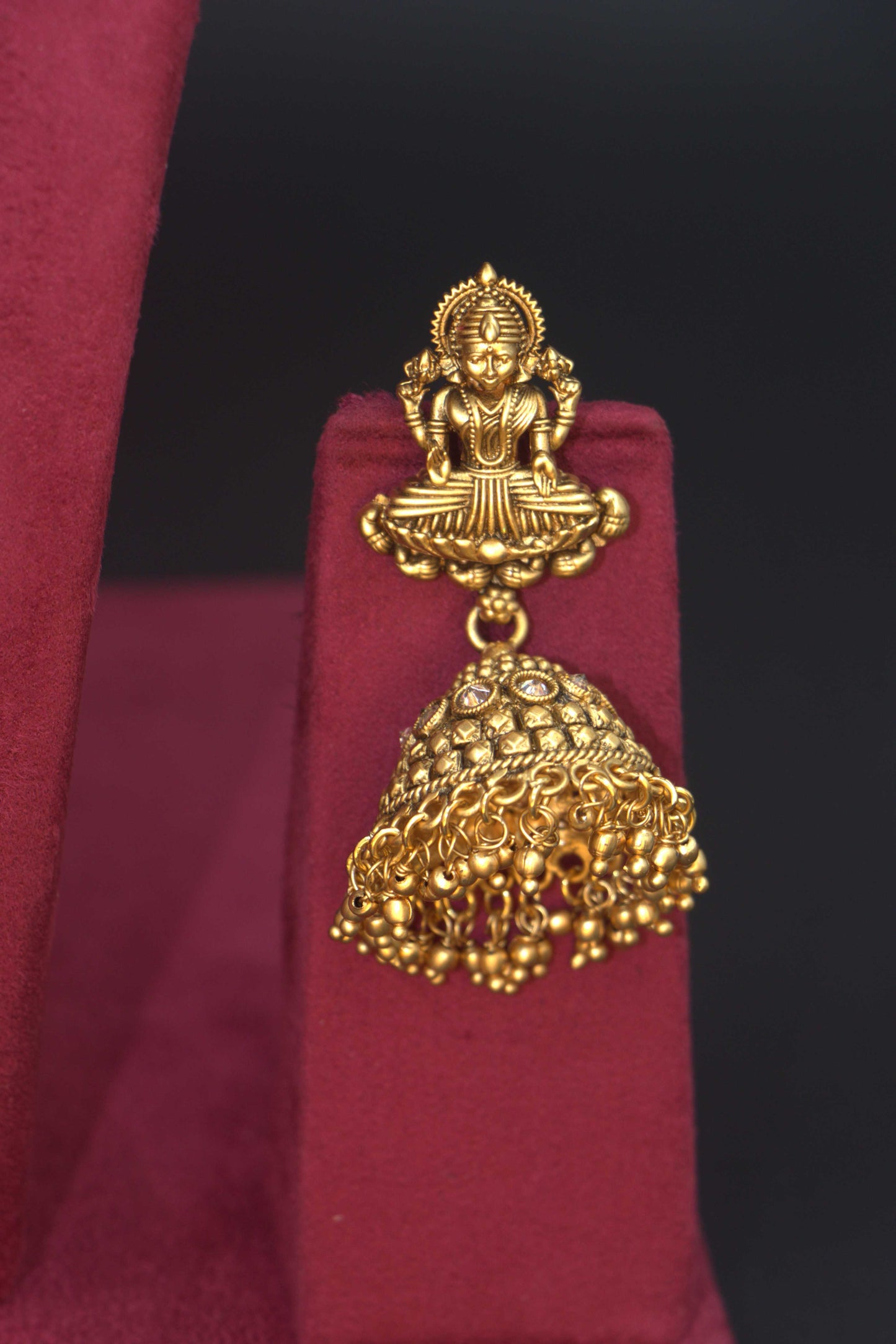 Temple Lakshmi Pendant Bridal Necklace Set