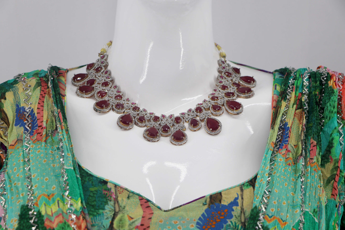 Tropical Bloom – Multicolor Printed Gown