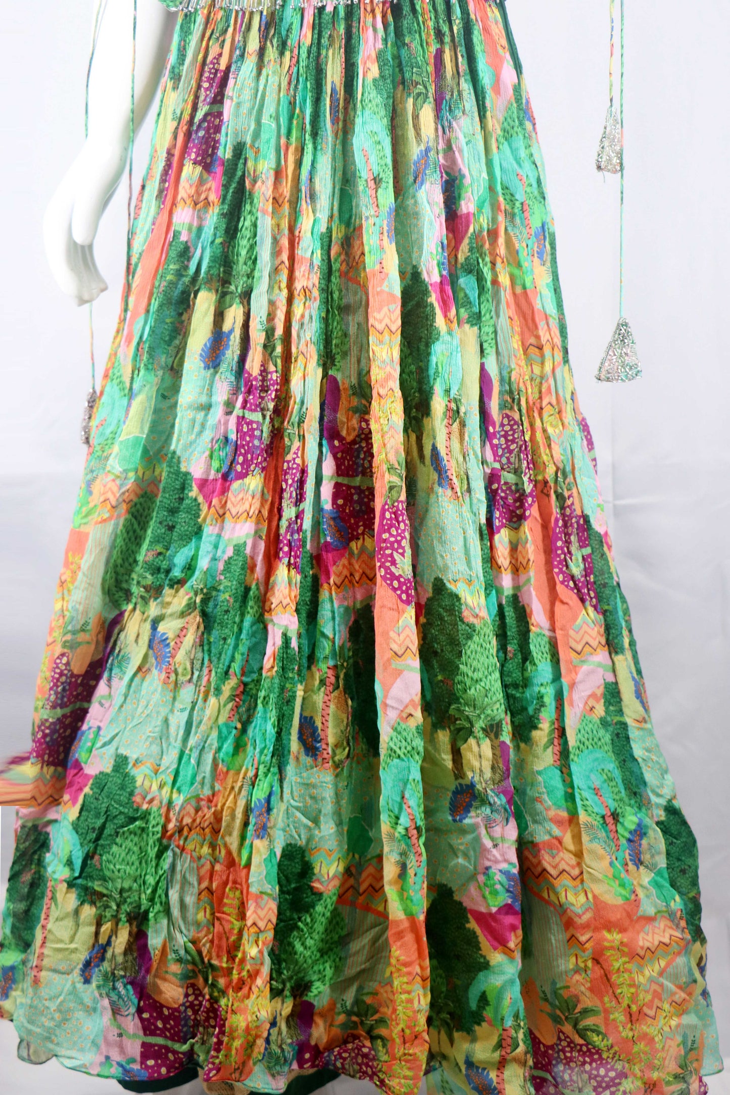Tropical Bloom – Multicolor Printed Gown