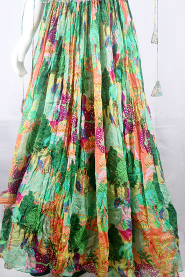 Tropical Bloom – Multicolor Printed Gown