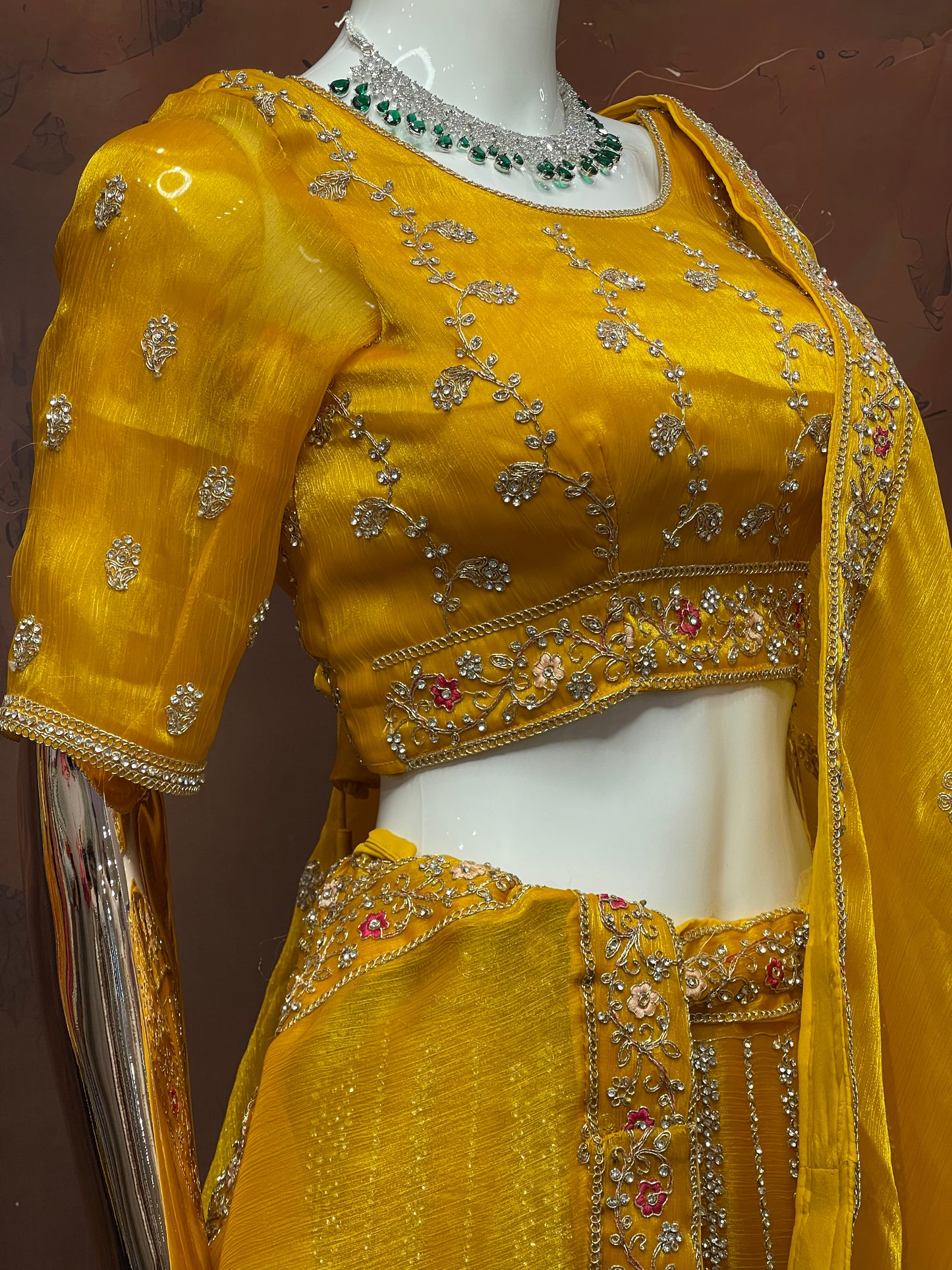 Sunlit Marigold – Yellow Embroidered Lehenga Set