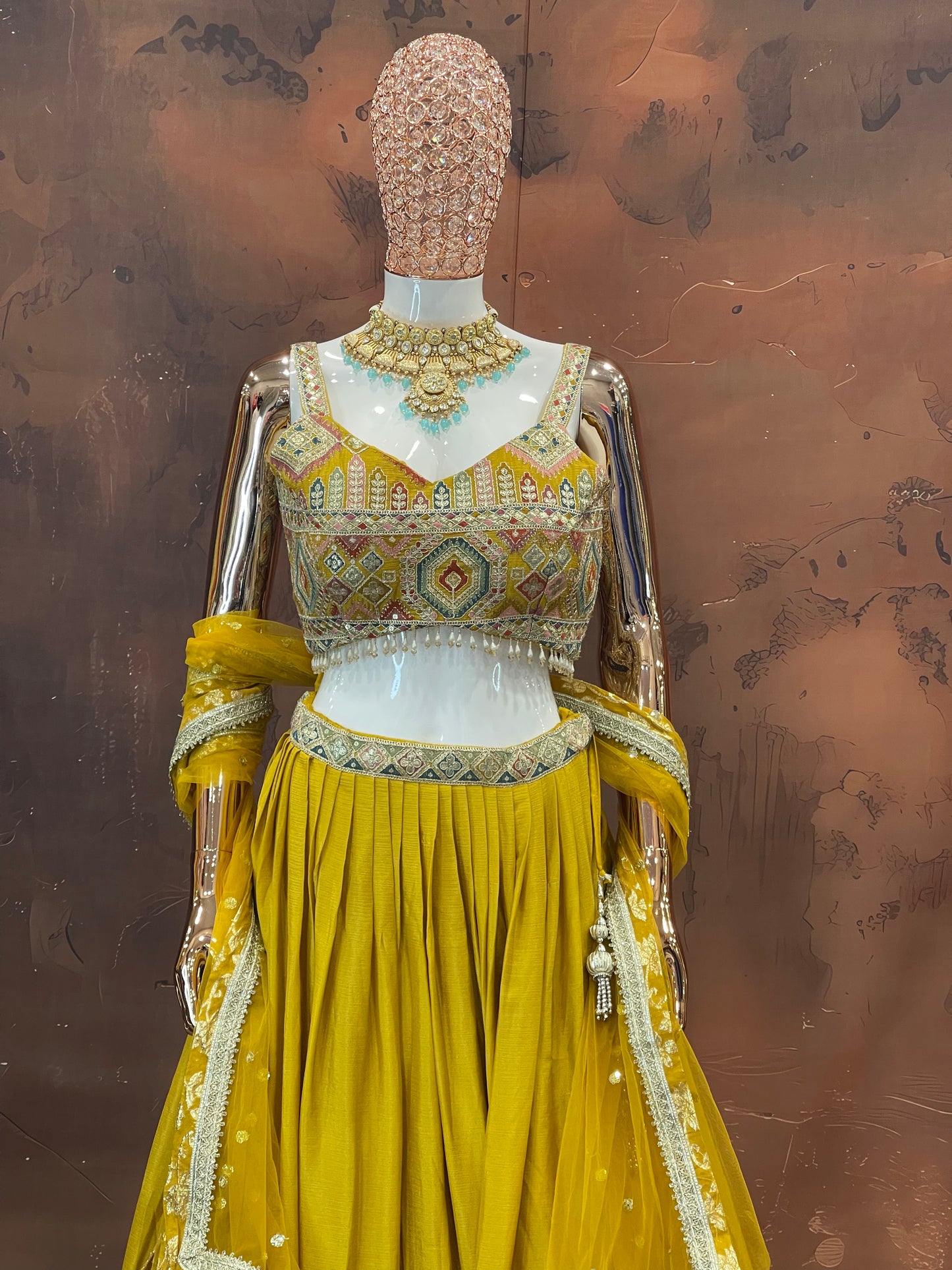Sunset Regal – Mustard Yellow Lehenga Set