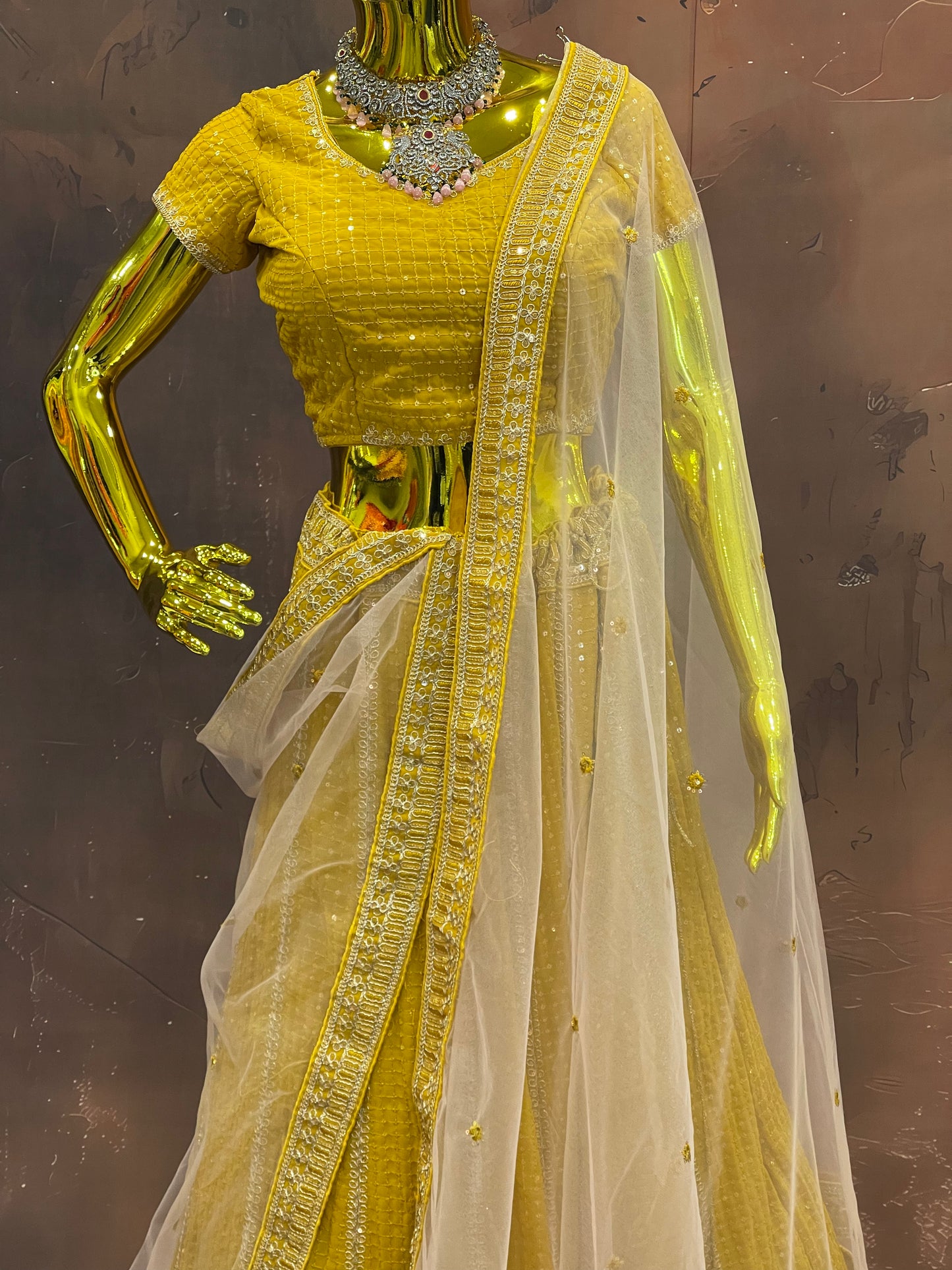 Golden Glow – Embroidered Lehenga Set