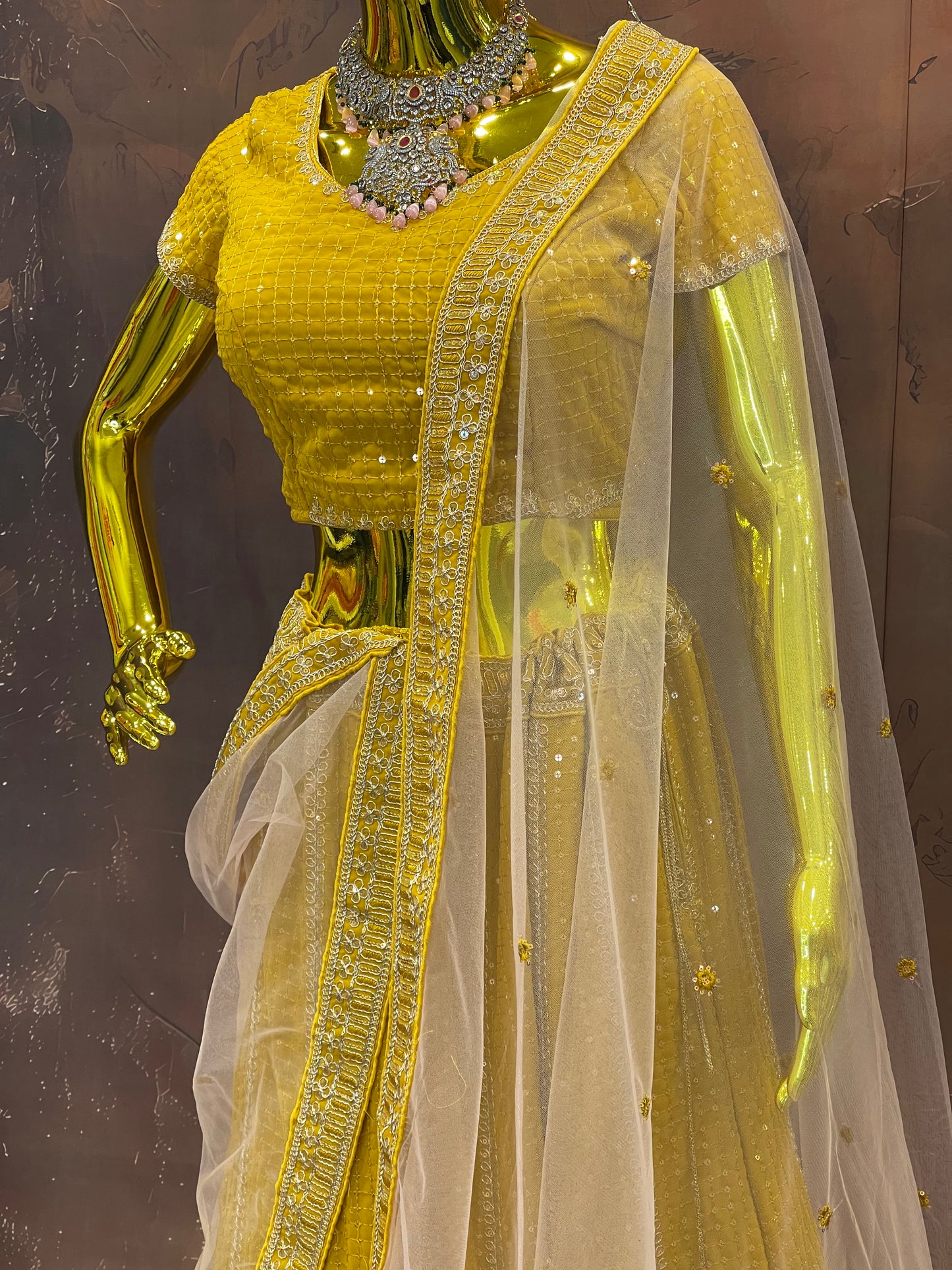 Golden Glow – Embroidered Lehenga Set