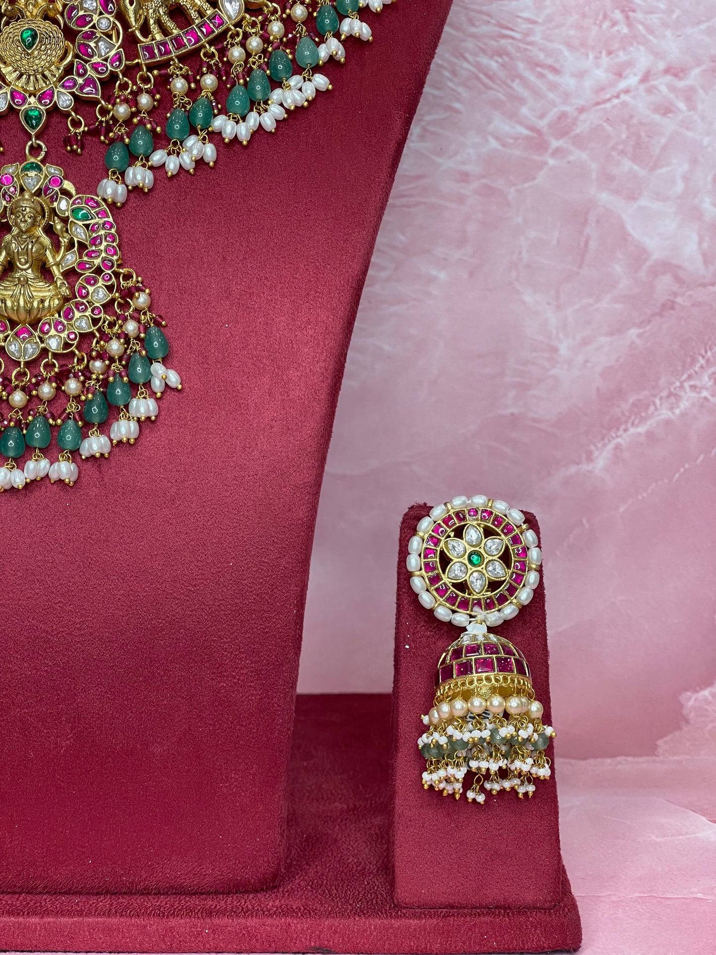 Heritage Ruby Emerald Bridal Jewellery Set