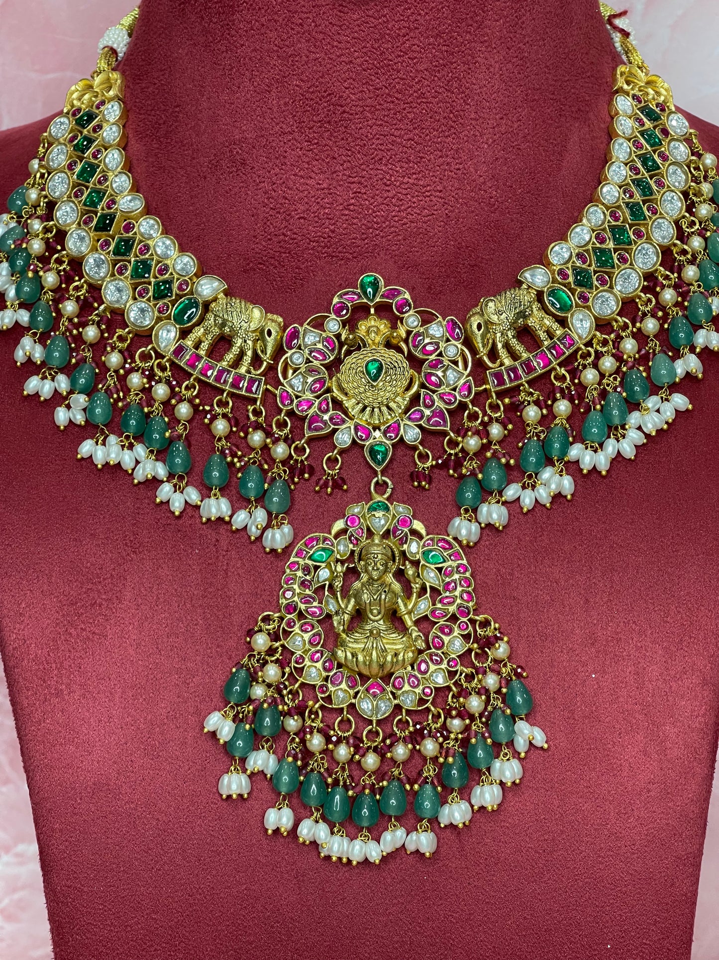 Heritage Ruby Emerald Bridal Jewellery Set