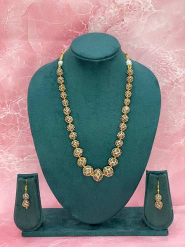 Antique Filigree Bead Necklace Set
