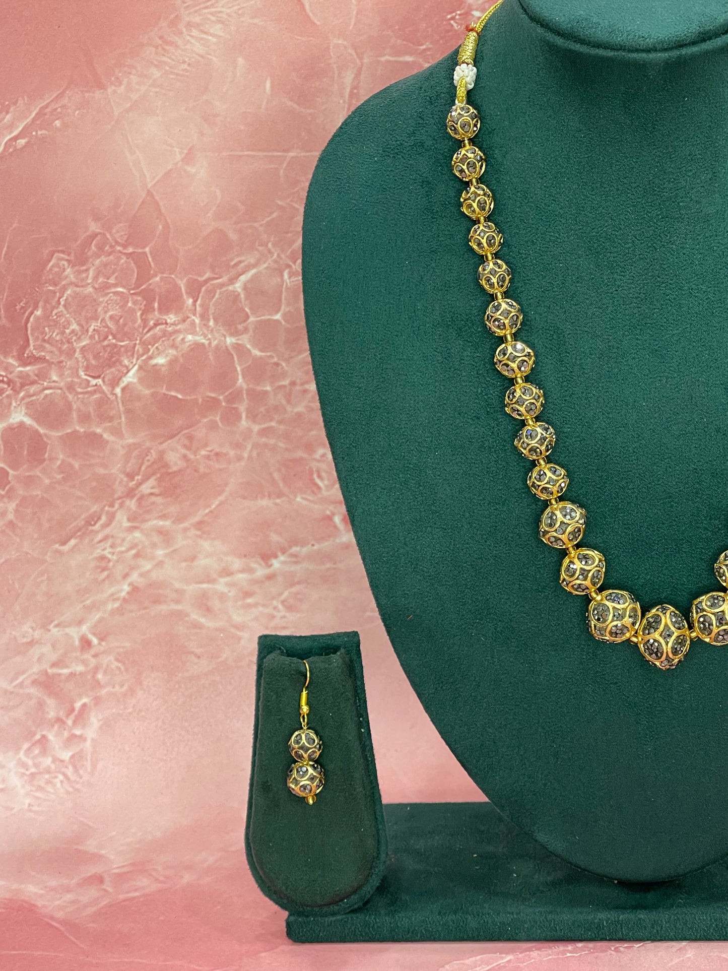 Antique Filigree Bead Necklace Set