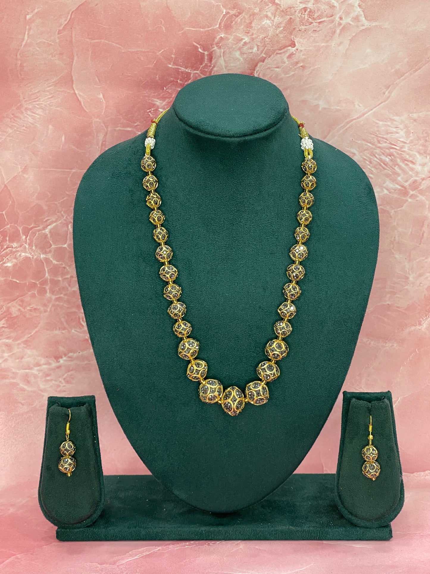Antique Filigree Bead Necklace Set