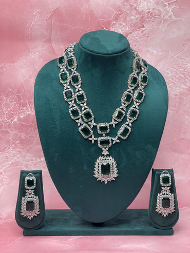 Emerald Prism Statement Jewellery Set