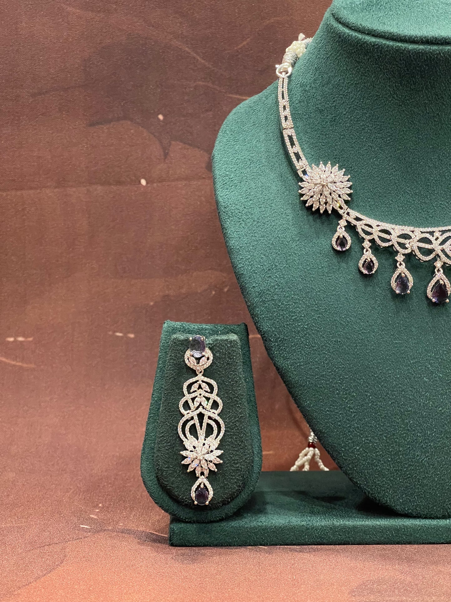 Celestial Bloom Diamond Necklace Set