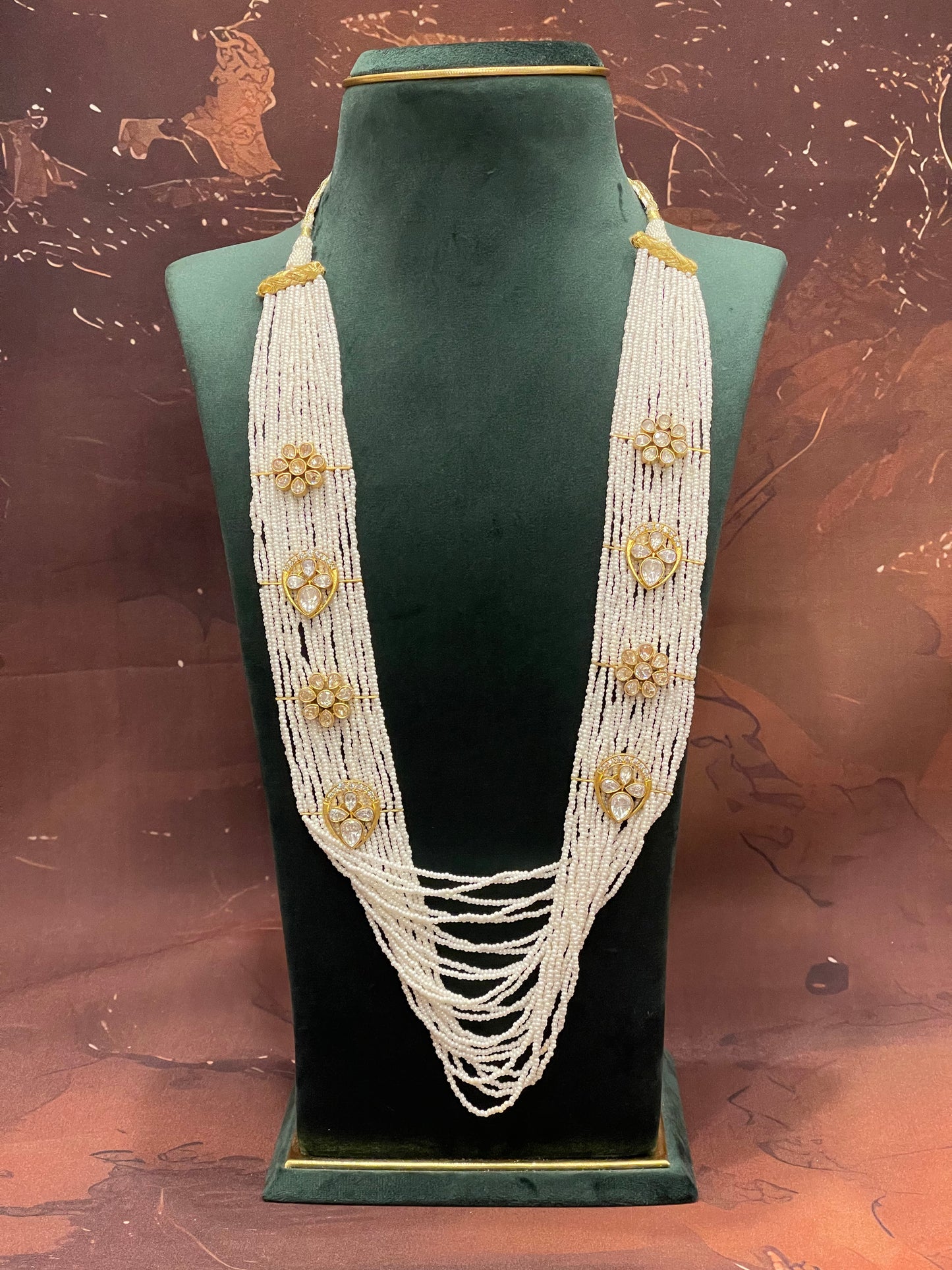 Layered Pearl Kundan Haar