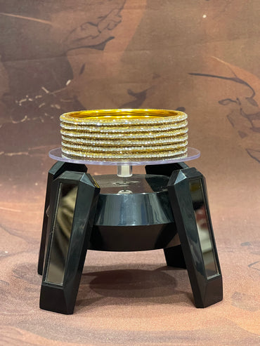 Golden Micro Stone Bangles