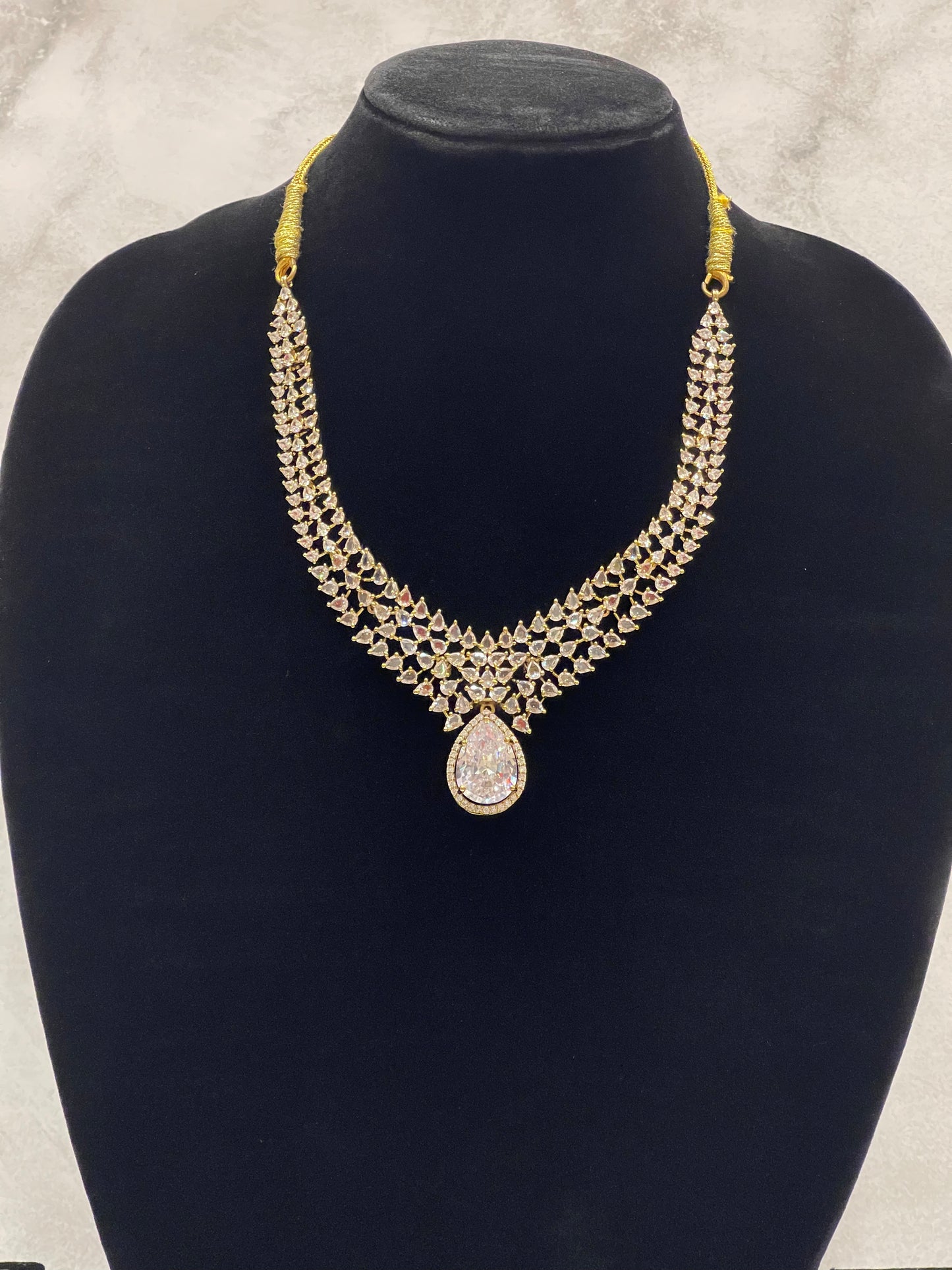 Radiant Grace – CZ Bridal Necklace set