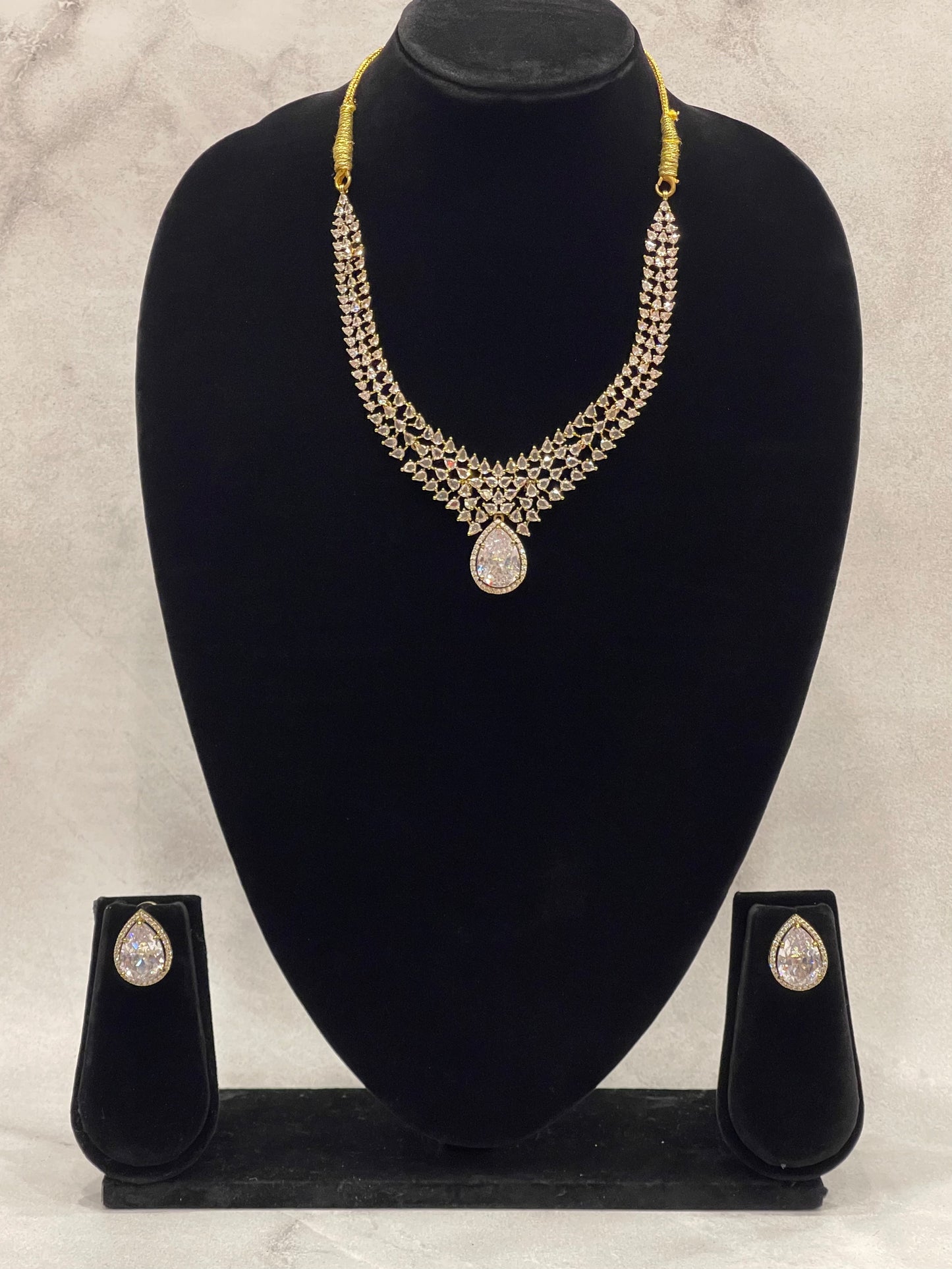 Radiant Grace – CZ Bridal Necklace set