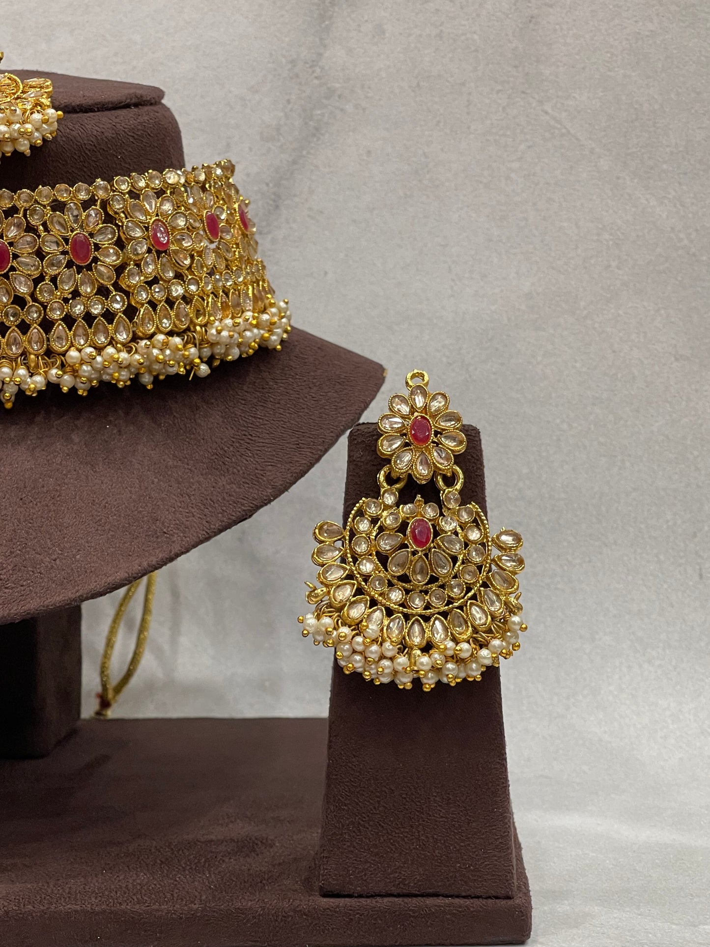 Regal Ruby Kundan Bridal Choker Set