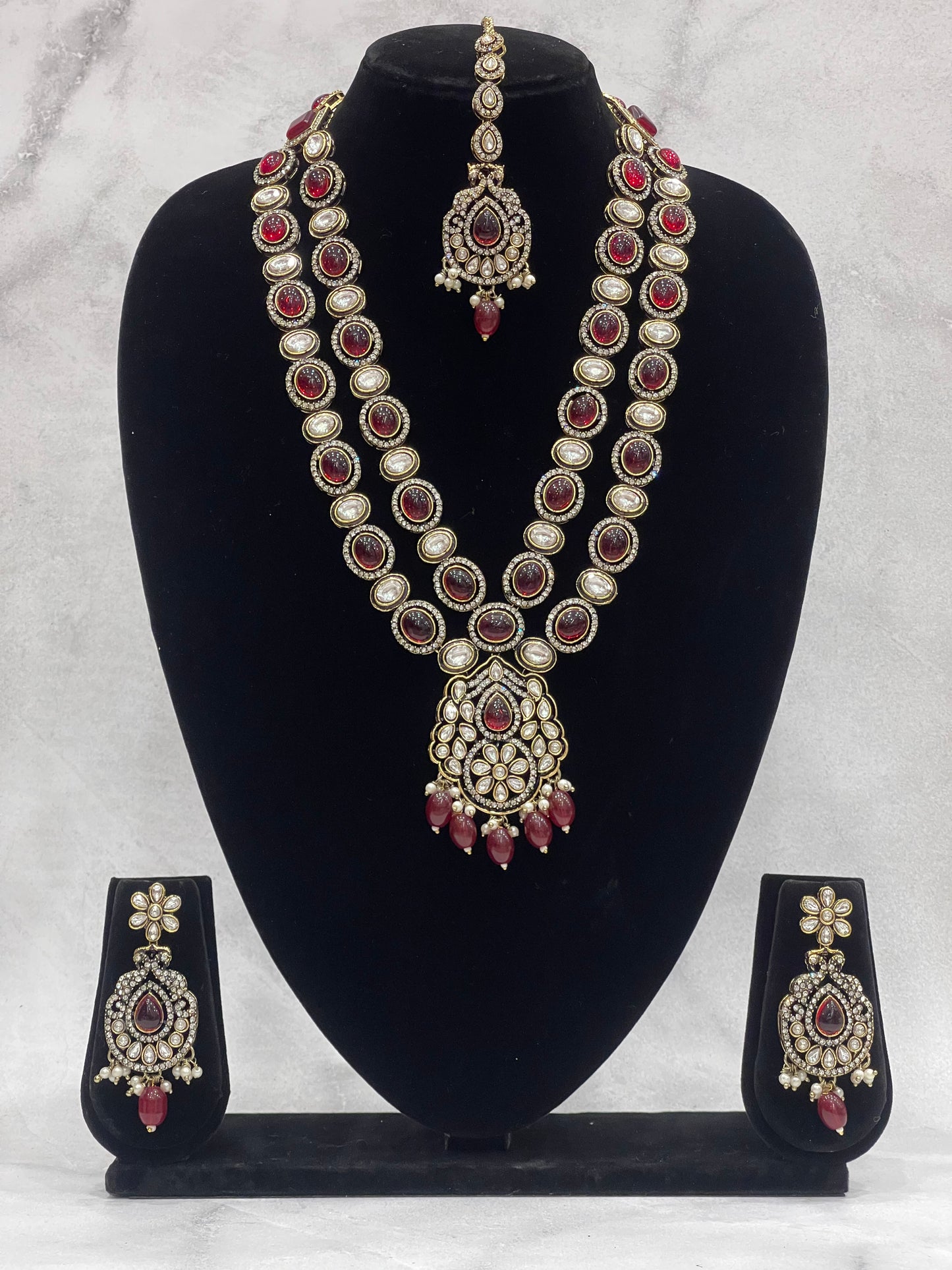 Heritage Ruby Kundan Bridal Set