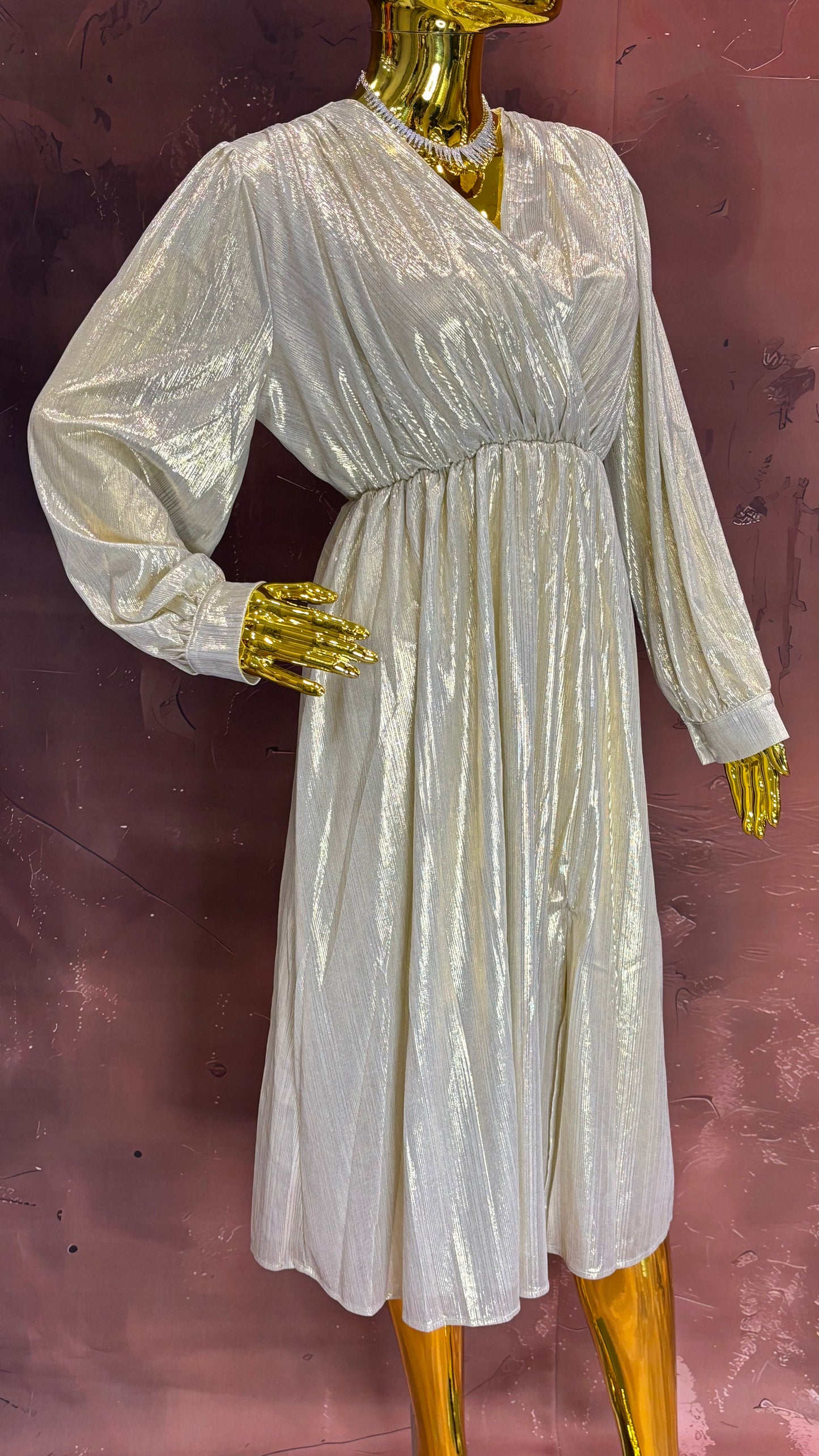 Champagne Gleam – Partywear Gown