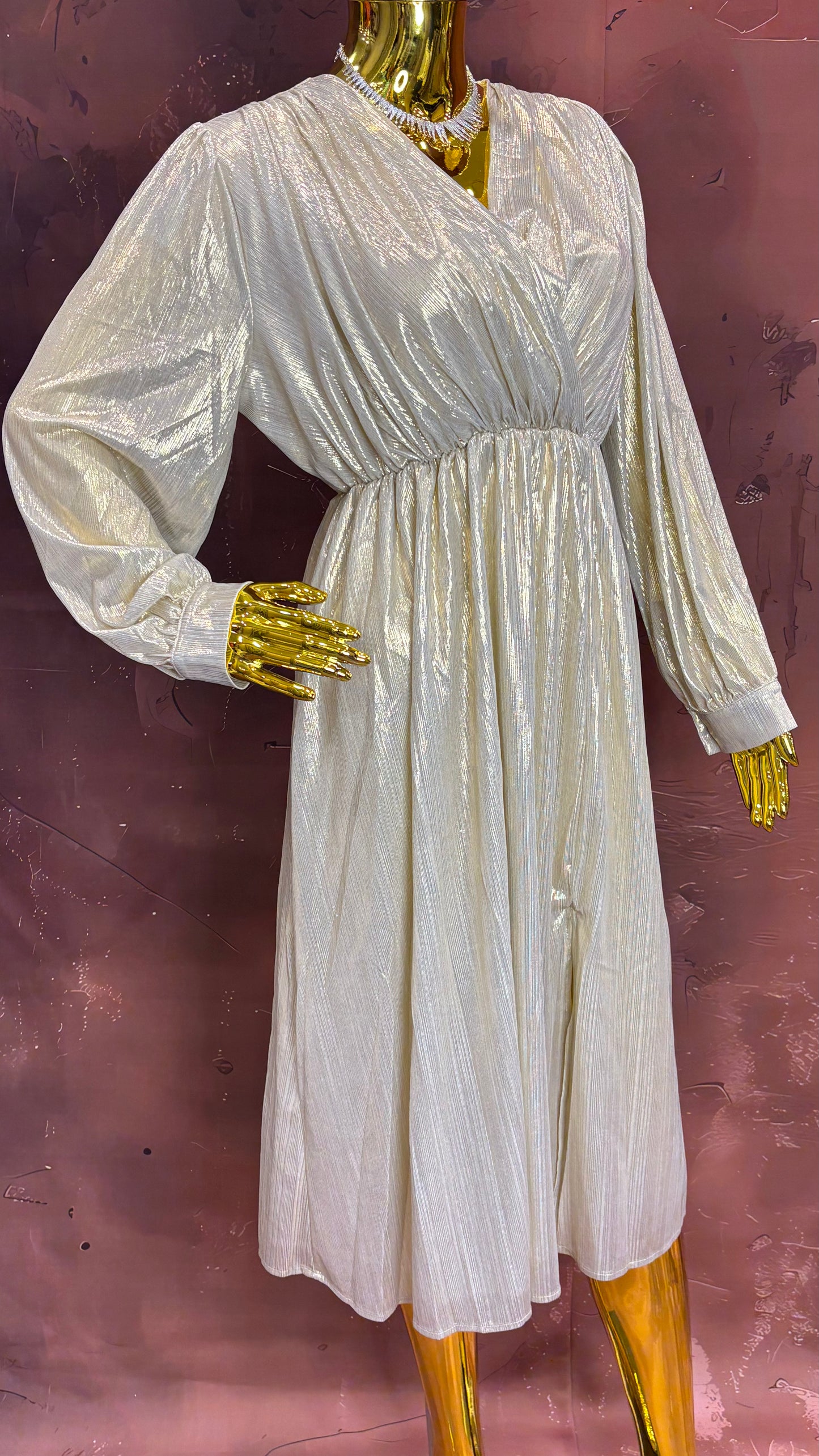Champagne Gleam – Partywear Gown
