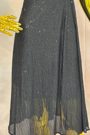 Midnight Mist – Black Sleeveless Shimmer Dress