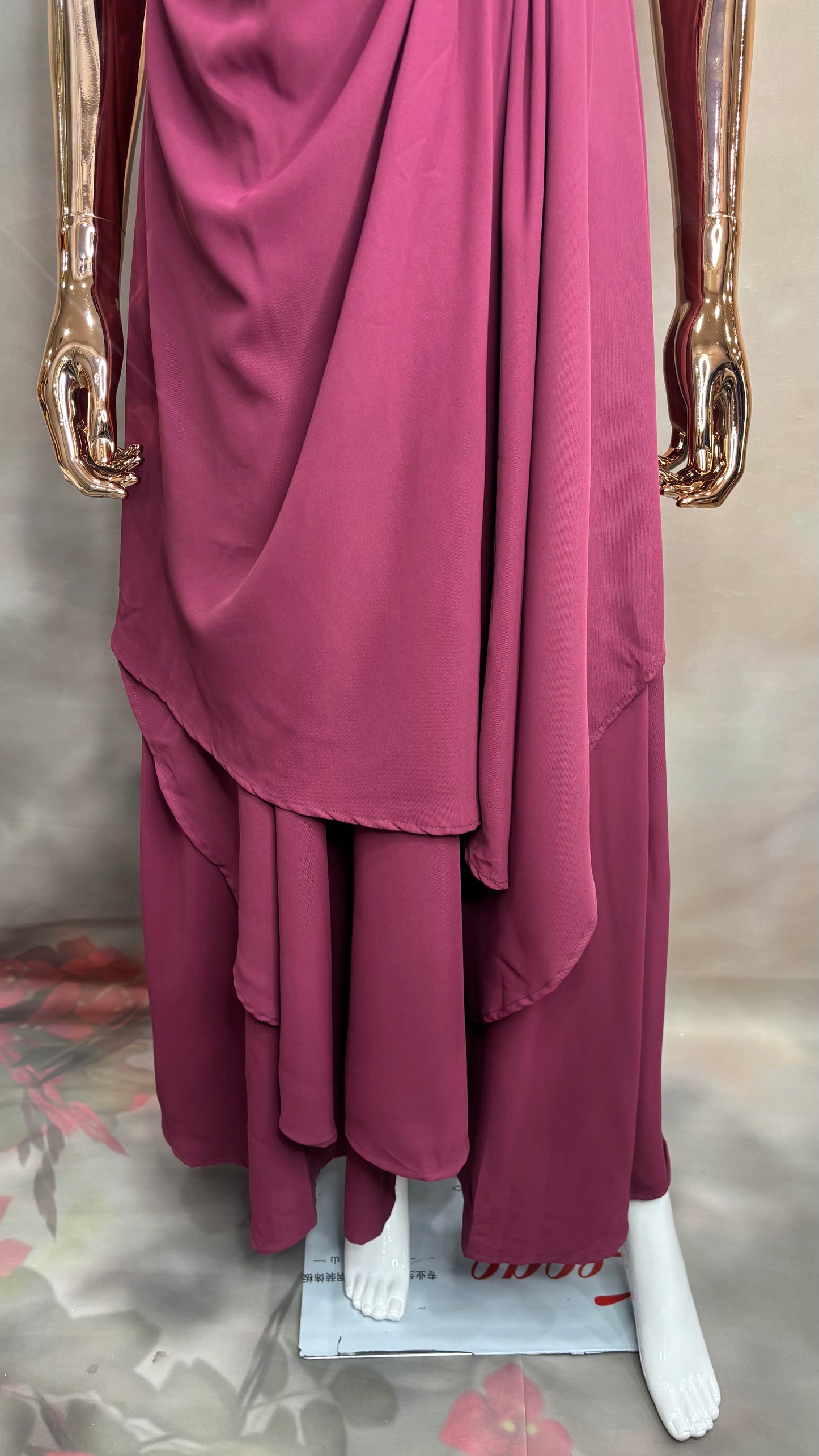 Rosewood Drape – Mauve Partywear Gown on Rent in Jubilee Hills, Hyderabad