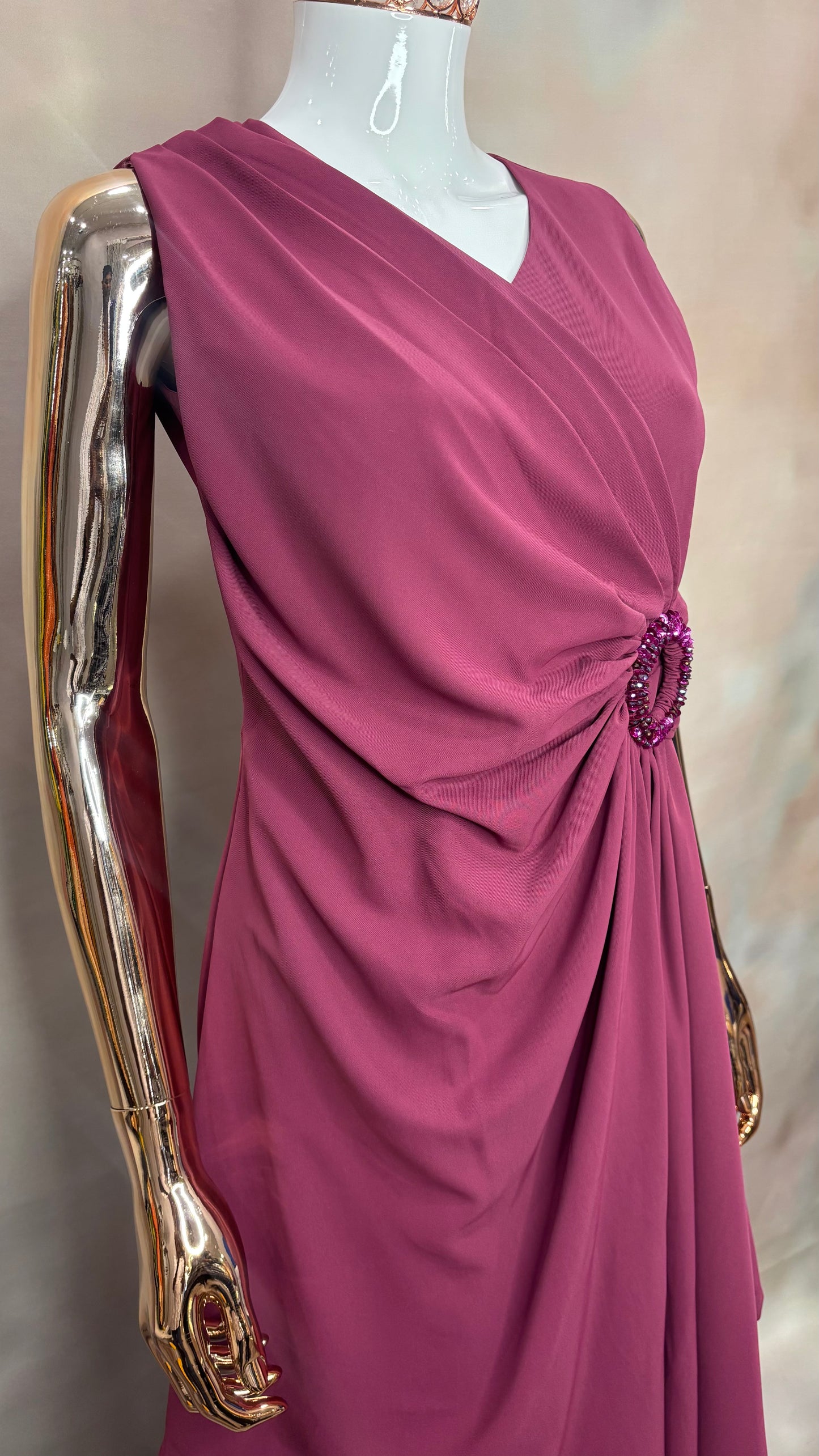 Rosewood Drape – Mauve Partywear Gown on Rent in Jubilee Hills, Hyderabad