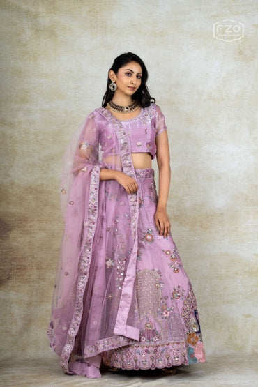 Lavender Dream – Purple Embellished Lehenga Set