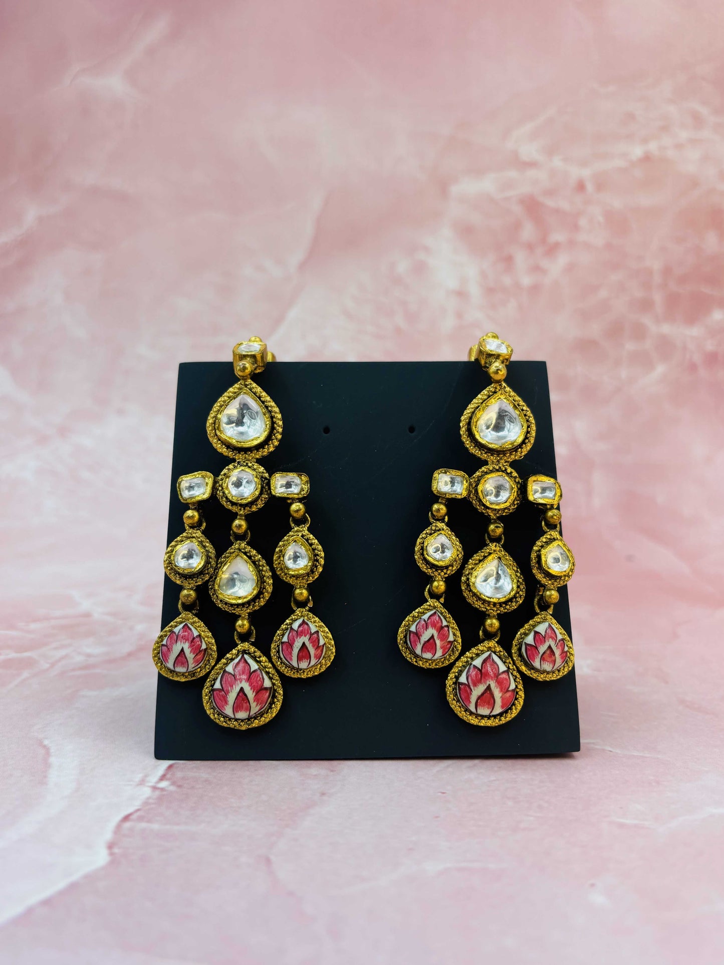 Lotus Royale – Kundan Choker Set with Pink Meenakari Detailing