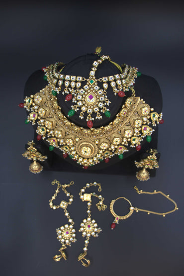 Royal Bridal Jewellery Set – Traditional Kundan & Pearl Masterpiece