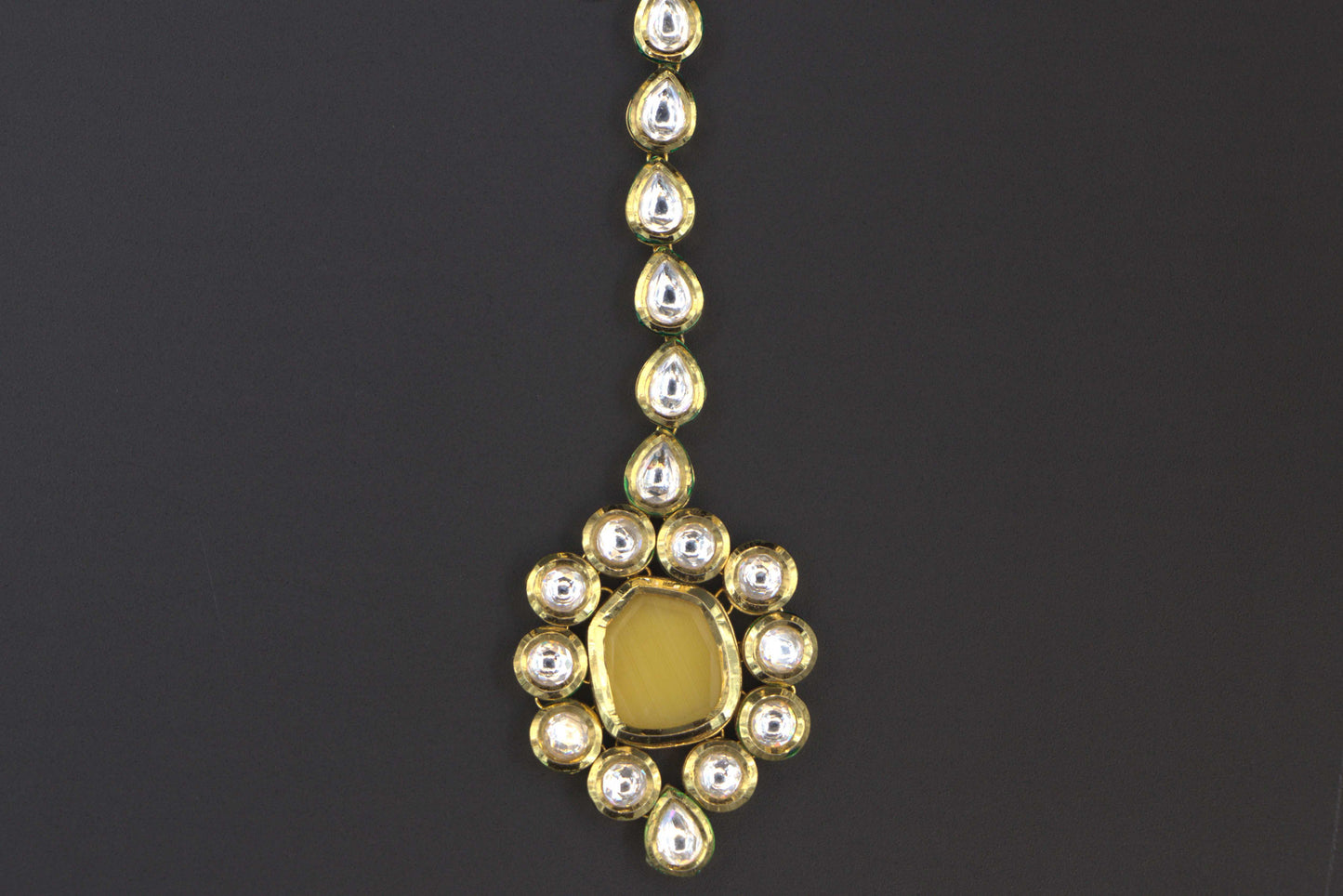 Multicolour Navratan Bridal Polki Necklace Set