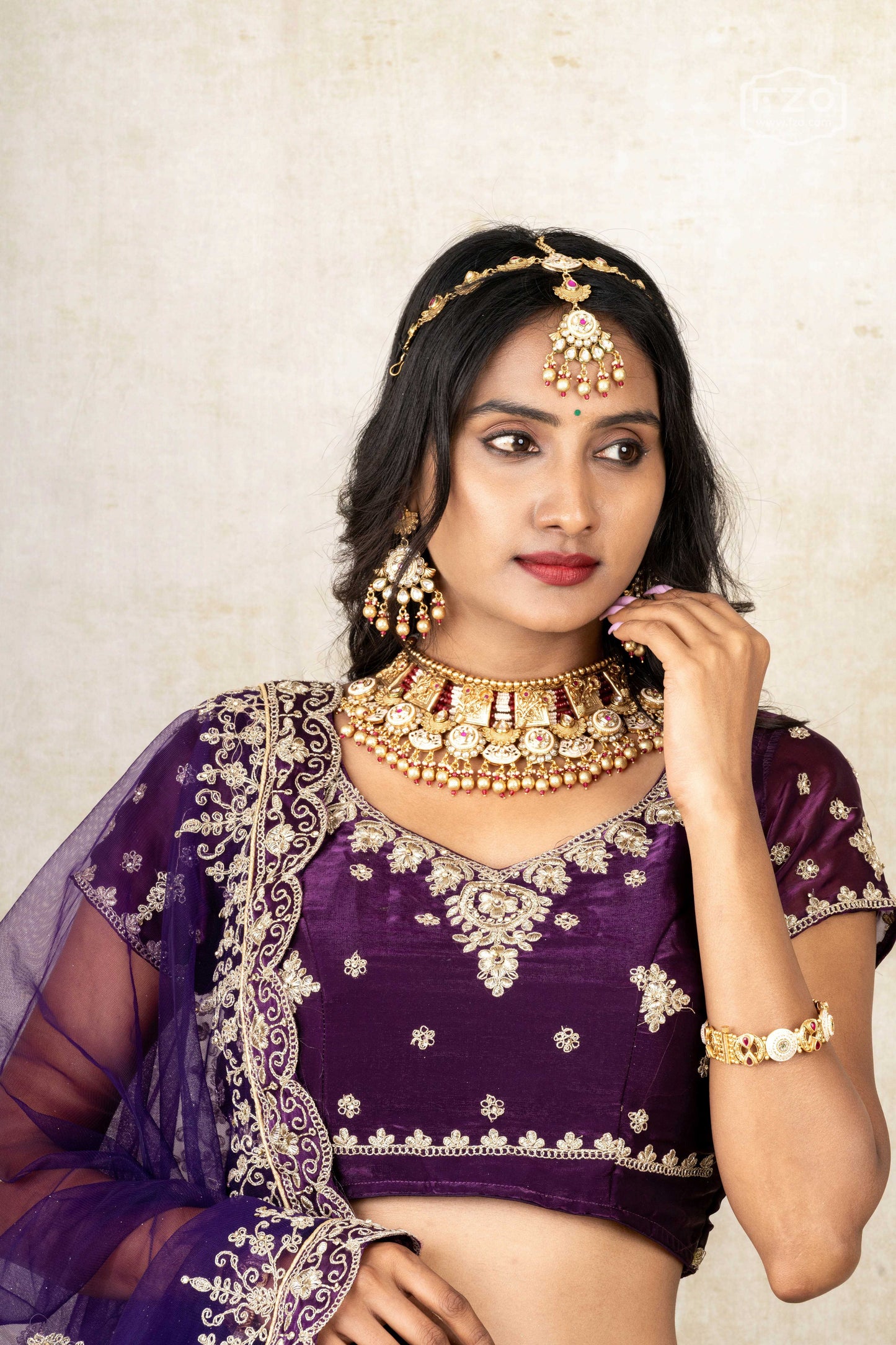Royal Plum – Purple Embroidered Lehenga Set