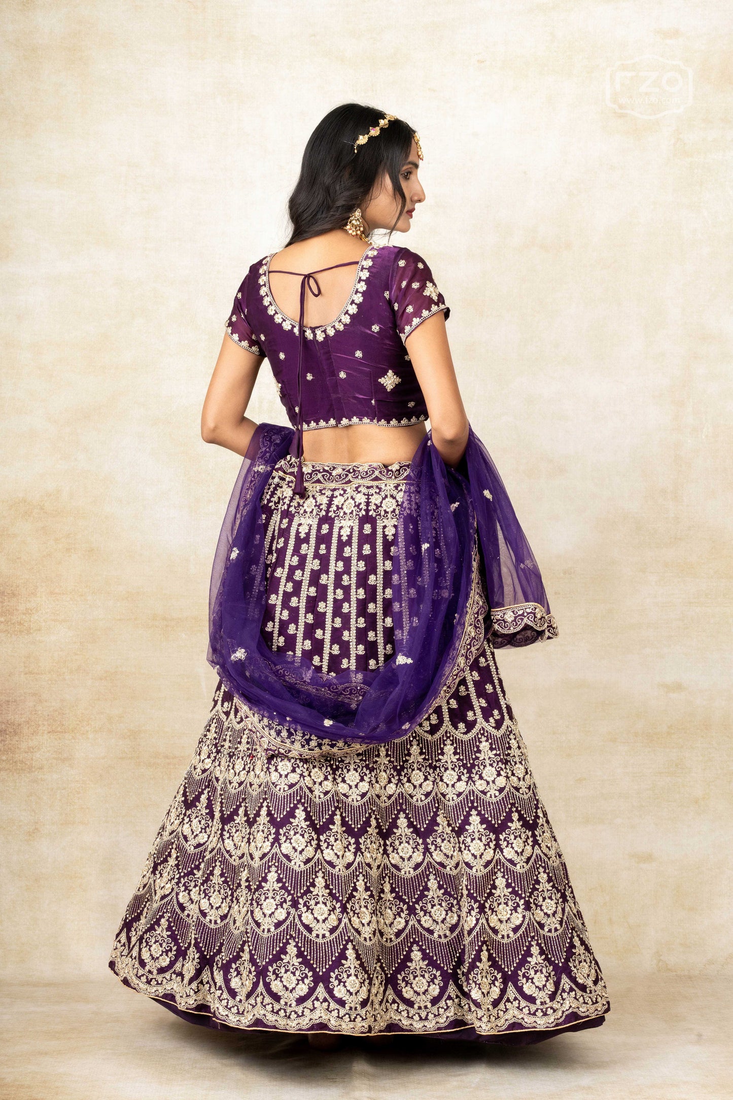 Royal Plum – Purple Embroidered Lehenga Set