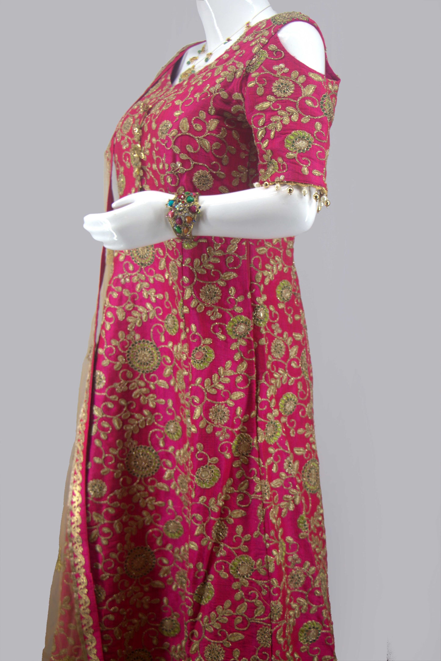 Regal Bloom Embroidered Anarkali Gown