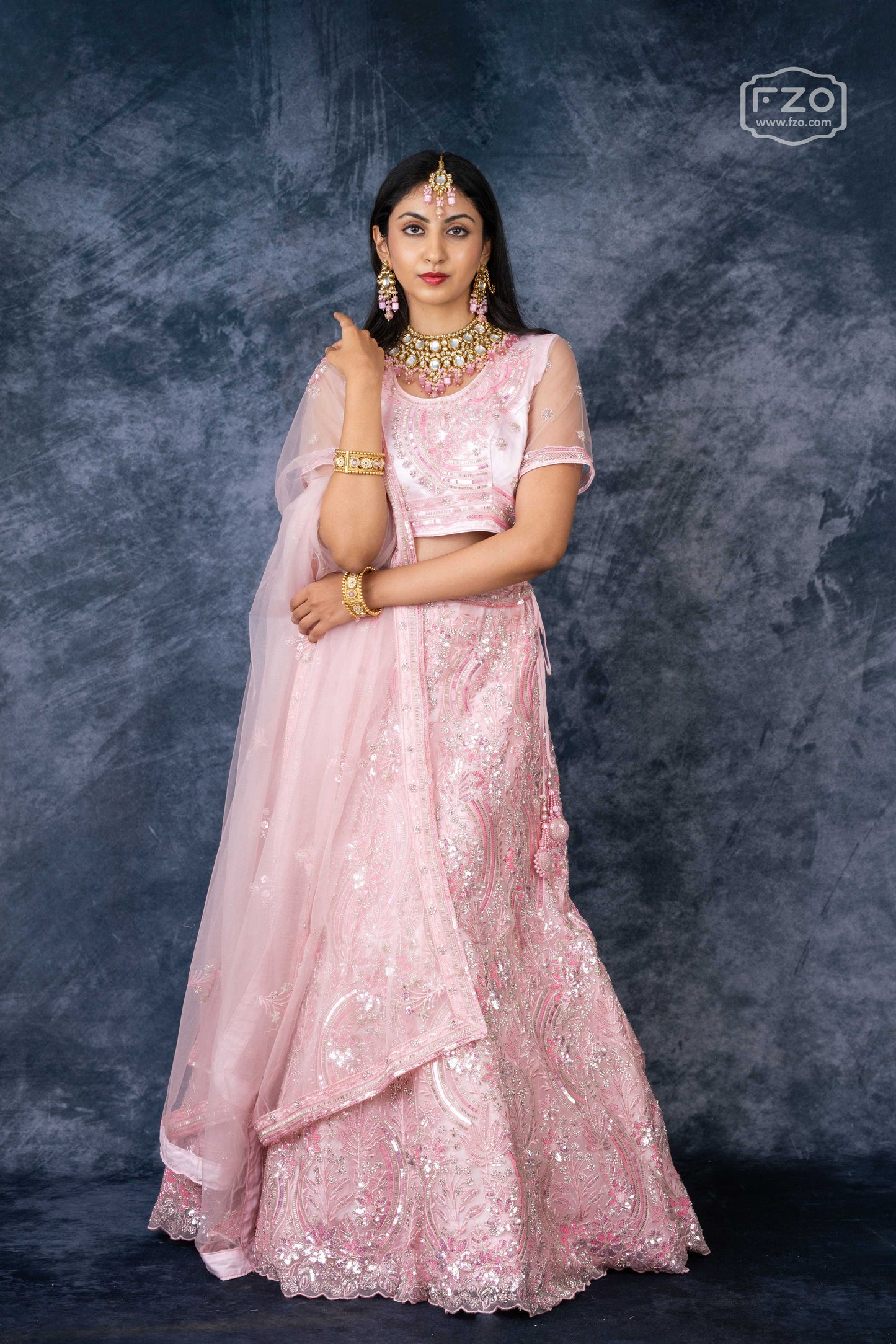 Petal Pink Perfection – Embellished Pink Lehenga Set