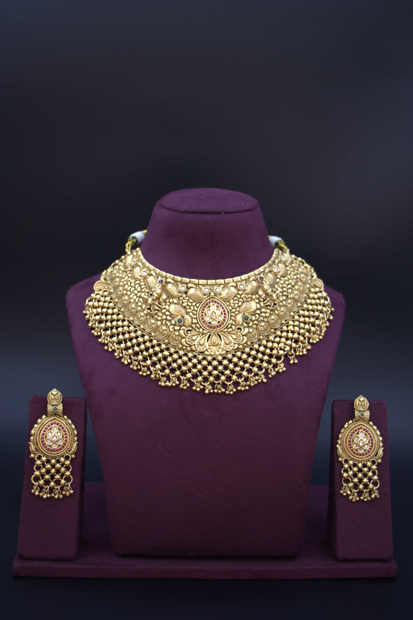 Peacock Motif Temple Bridal Jewellery Set