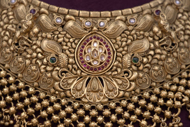 Peacock Motif Temple Bridal Jewellery Set