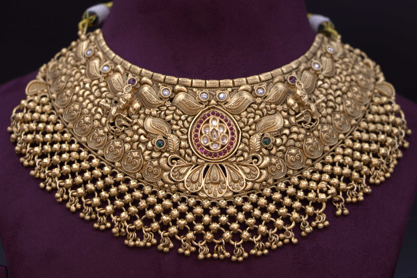 Peacock Motif Temple Bridal Jewellery Set