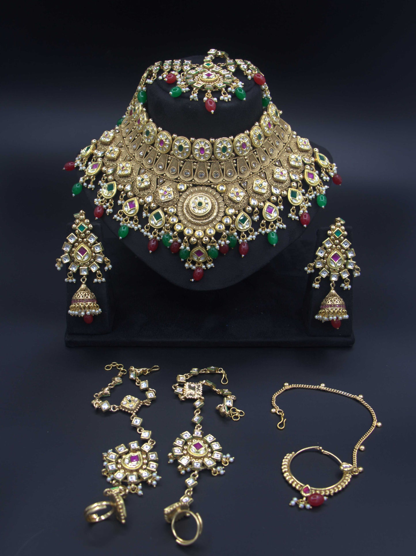 Royal Bridal Jewellery Set – Traditional Kundan & Pearl Masterpiece
