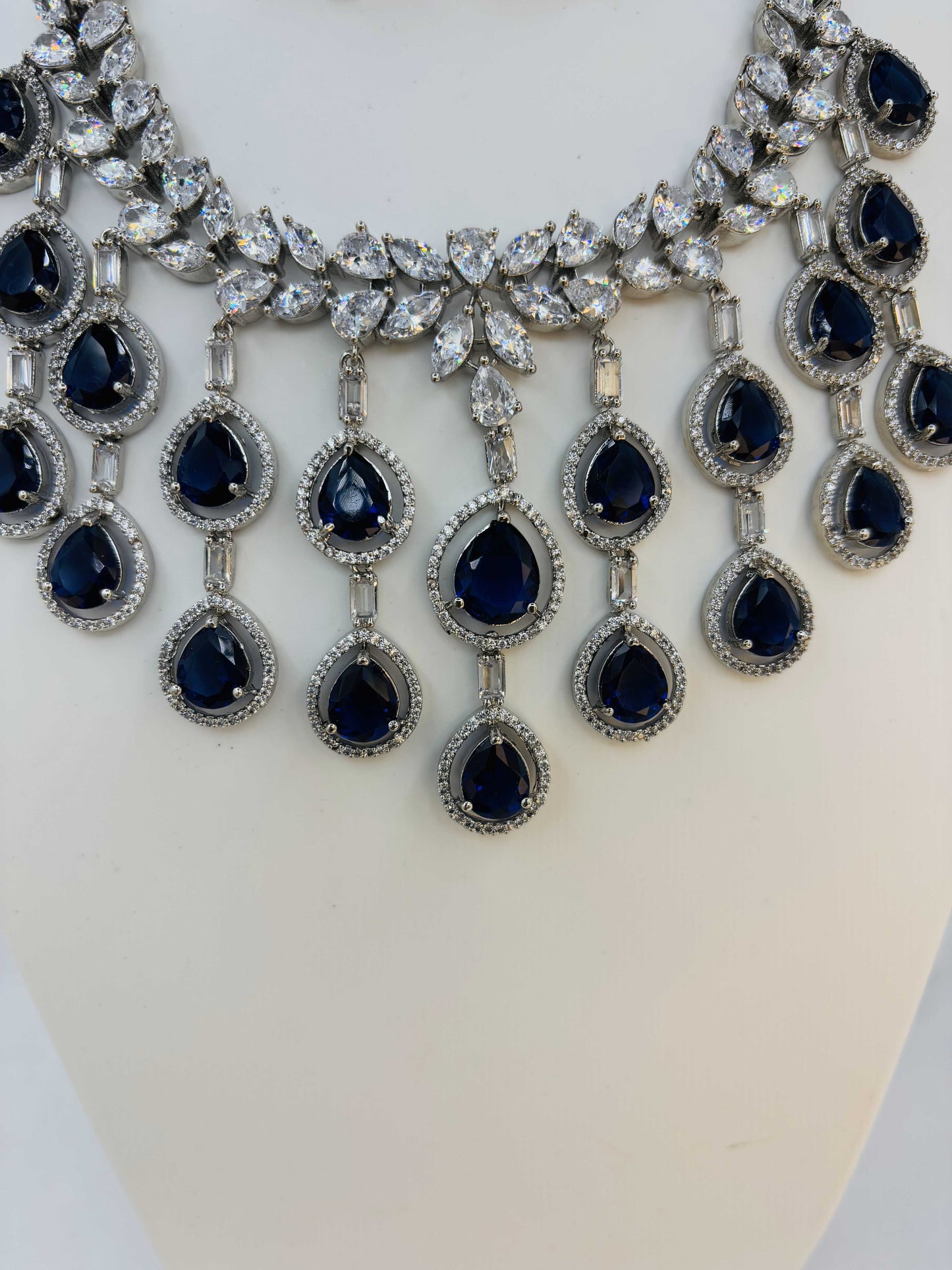 Sapphire Blue Diamond Necklace: Rent in Jubilee Hills!