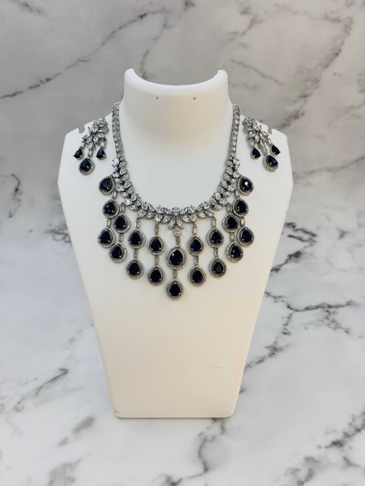 Sapphire Blue Diamond Necklace: Rent in Jubilee Hills!