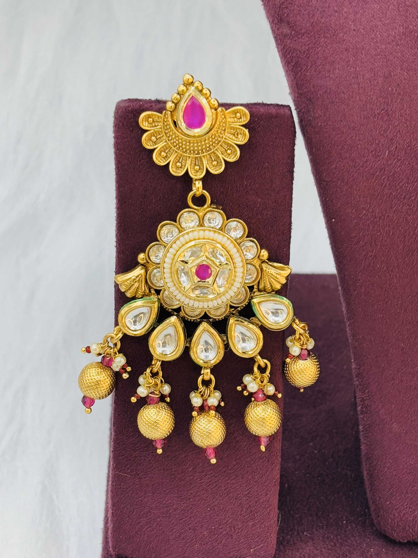 Royal Temple Choker Necklace Set with Lakshmi Motifs